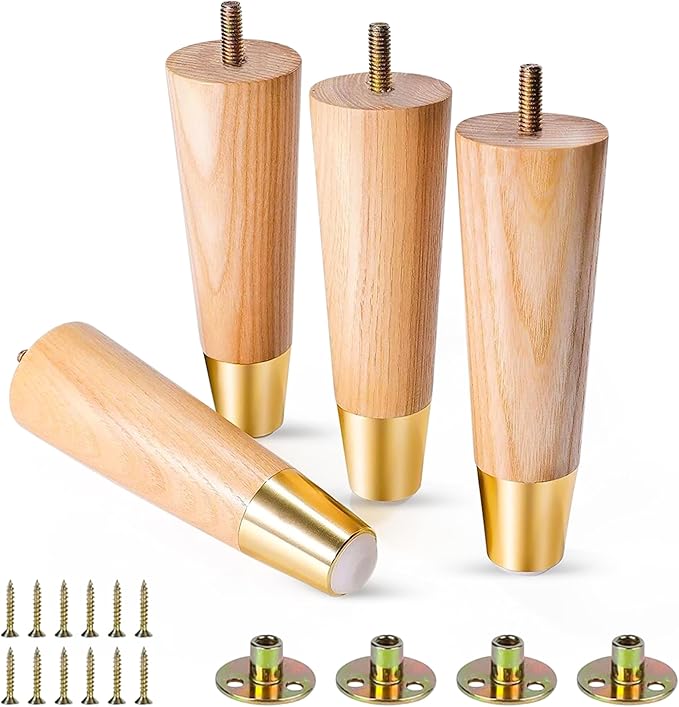 Set of 4 Solid Wood Furniture Legs