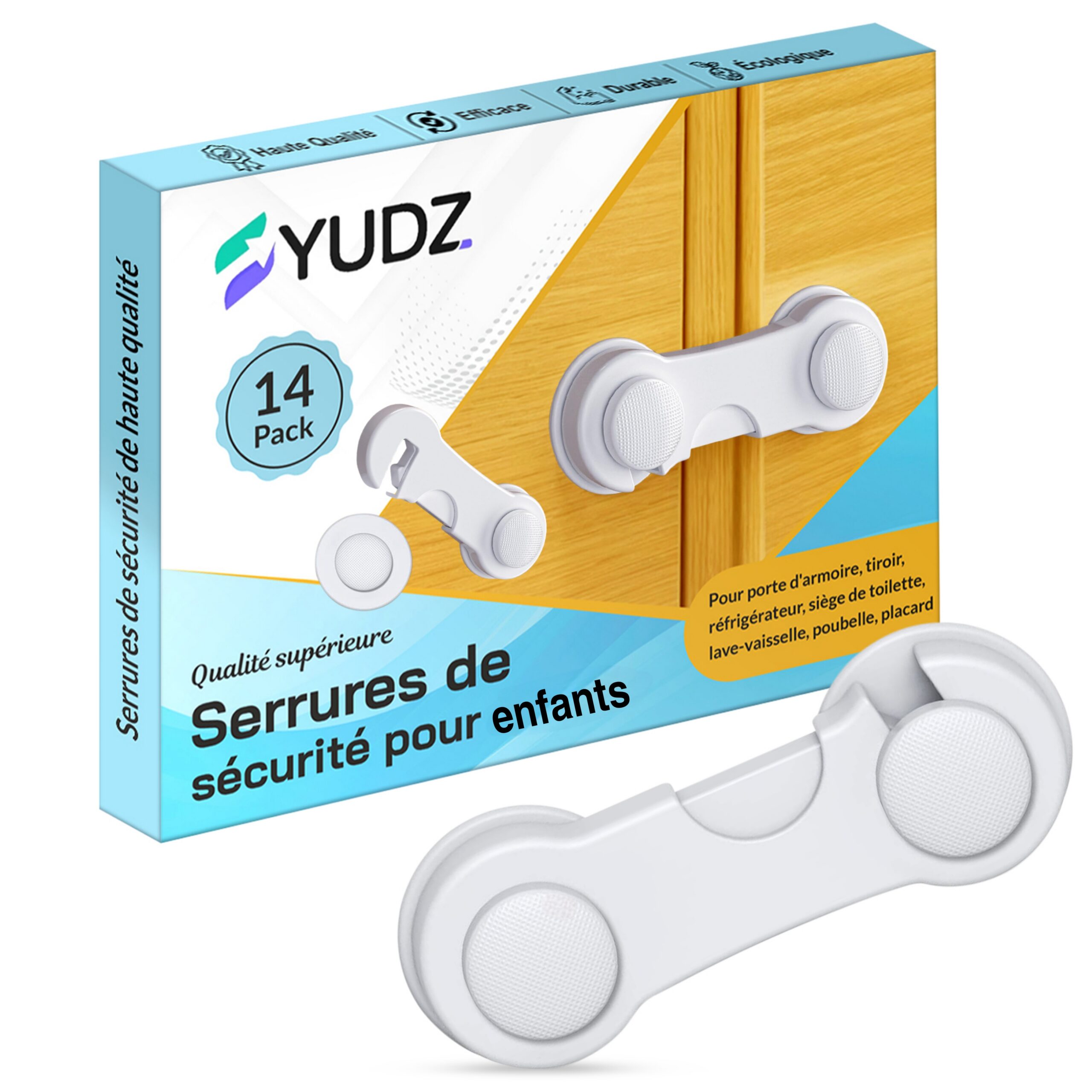 Ensemble de 14 verrous de sécurité pour porte bébé YUDZ